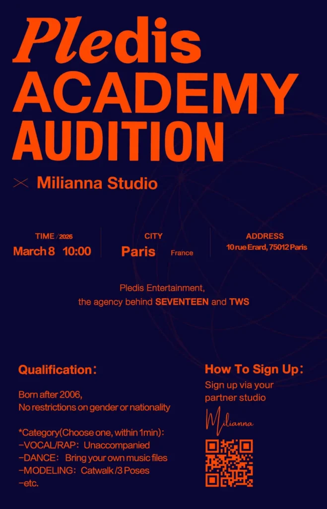 affiche officielle audition pledis a paris