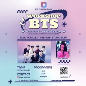 Workshop K-POP BTS Paris : Spécial Concert – Studio Bleu Paris 12