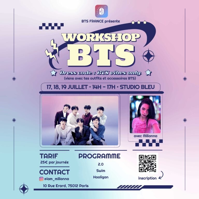Lire la suite à propos de l’article Workshop K-Pop BTS à Paris : Danse les chorés de l&rsquo;Arirang World Tour avec Milianna !